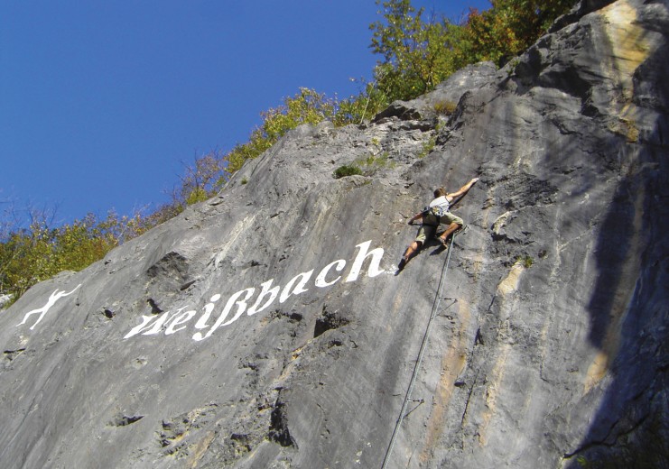 The climbing area in Weißbach