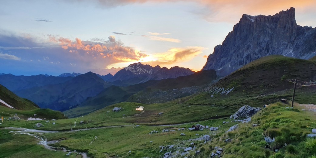 ... abends den Sonnenuntergang bestaunen