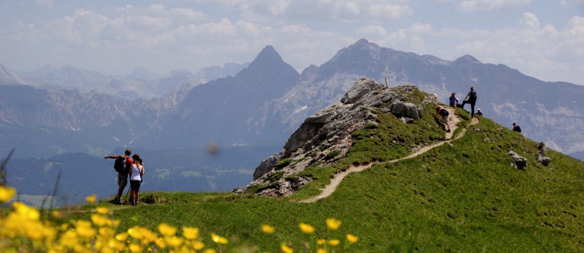 Enjoy the panorama on the Dolomites mountain trail
