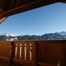 View of the Dolomites from the balcony