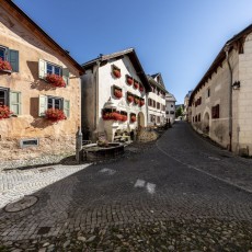 Guarda with its Engadine houses