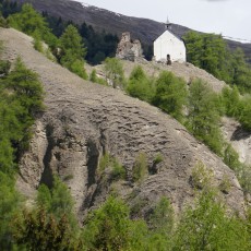 The Obermatsch fortress in springtime