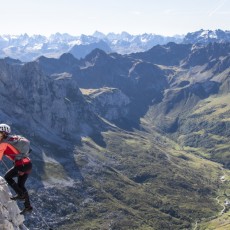 Climbing enthusiasts get their money's worth in the grippy limestone of the Rätikon on via ferratas and alpine climbing routes.