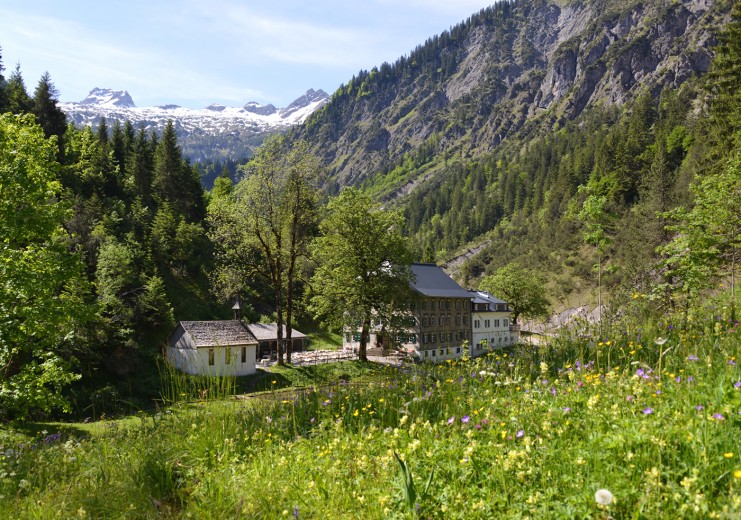 The Alpengasthof Bad Rothenbrunnen in the core zone of the Biosphere Reserve